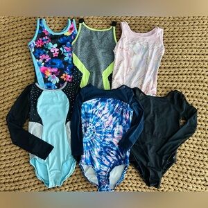 Lot of 6 Justice Dance Gymnastics Leotards